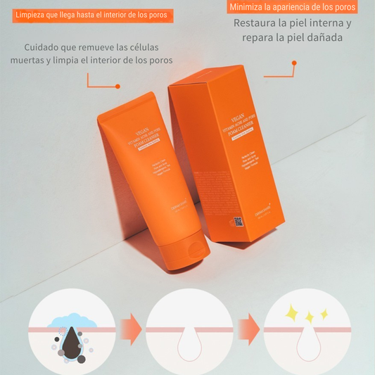 DermaShare Vegan Vitamin Acne & Pore Foam Cleanser (Naranja)
