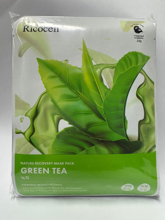 Ricocell Nature Recovery Mask Pack Green tea 23g (Pack 10pcs)