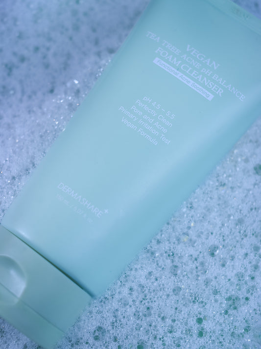 DermaShare Vegan Tea Tree Acne pH Balance Foam Cleanser