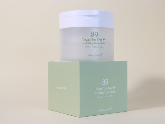 DermaShare Vegan Tea Tree 89 Cooling Toner Pads