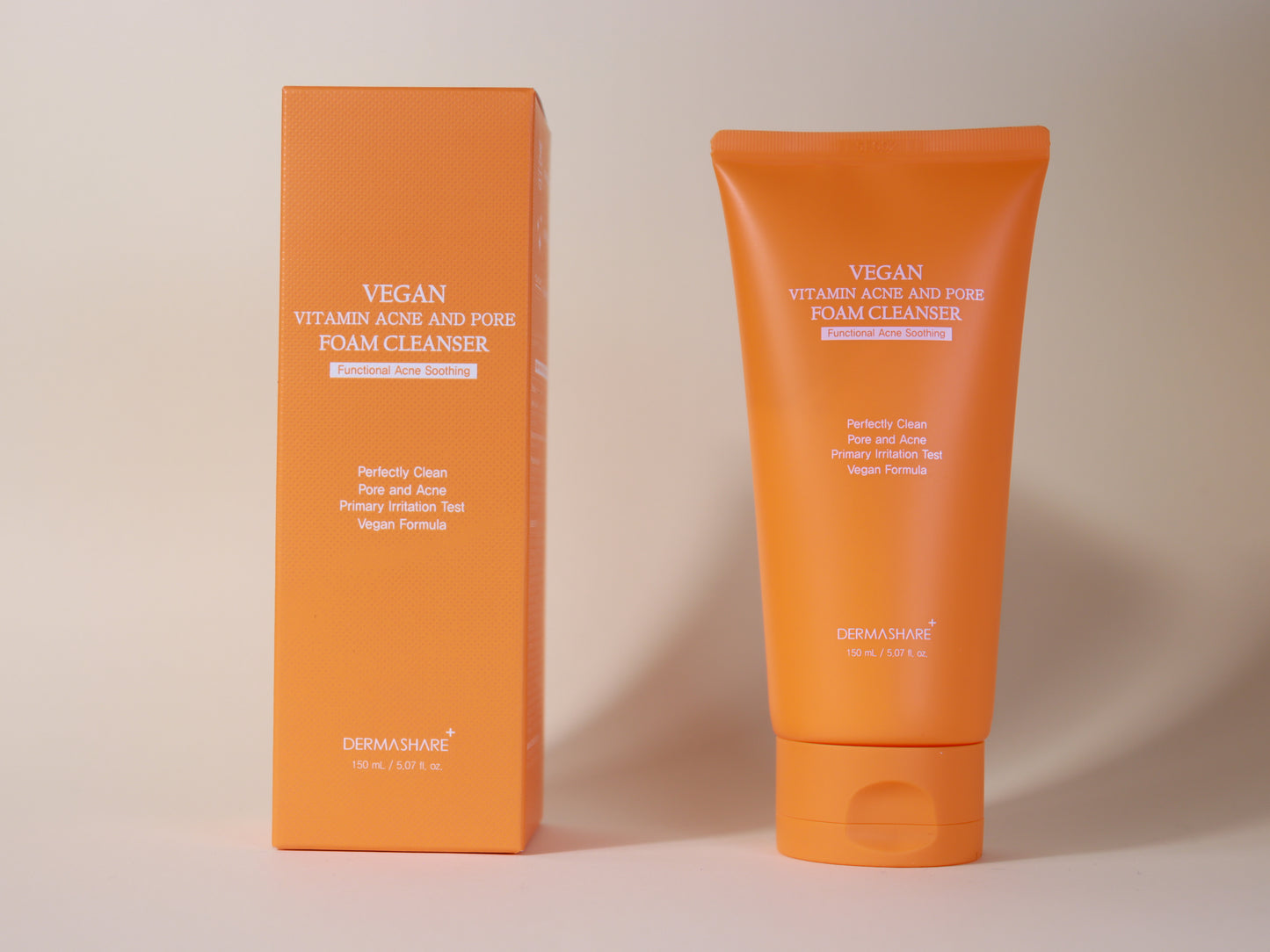 DermaShare Vegan Vitamin Acne & Pore Foam Cleanser (Naranja)