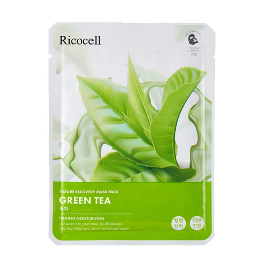 Ricocell Nature Recovery Mask Pack Green tea 23g (Pack 10pcs)